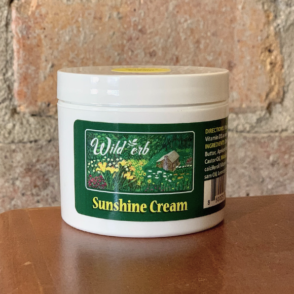 Sunshine cream infused with vitamins and nutrient rich botanicals.