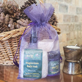 Picture of a bundle of magnesium products that come in the purple gift bag